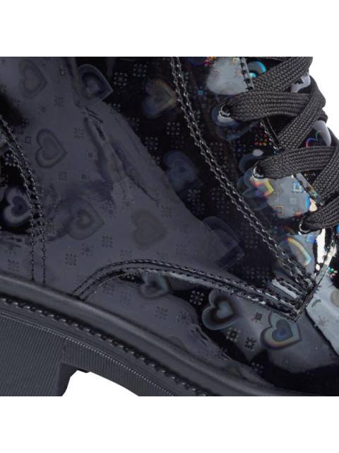 BOTIN MILITAR CORAZONES NEGRO YU YIN