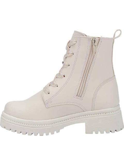 BOTIN MILITAR ESTRELLAS BEIGE/HUESO YU YIN
