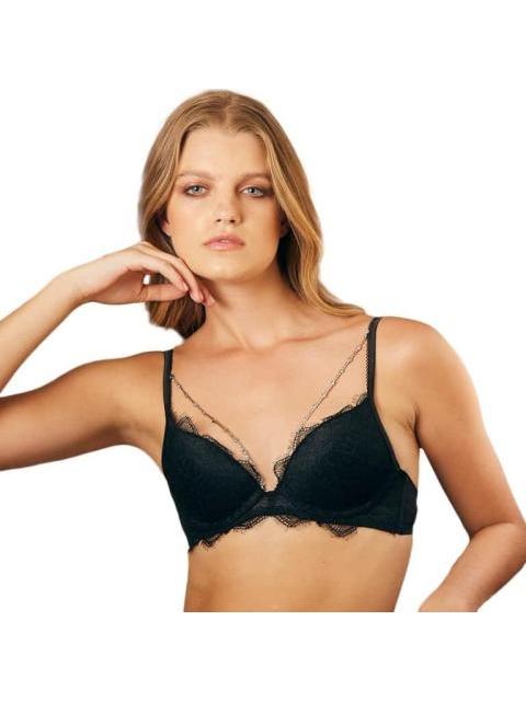 BRASIER CON CADENAS BRILLANTES NEGRO LOVE TO LOUNGE