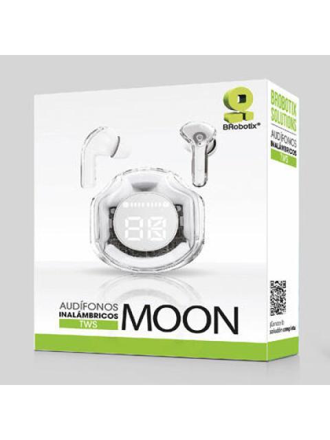 BROBOTIX AUDIFONOS INTRAURICULARES CON MICROFONO MOON INALAMBRICO BLUETOOTH USB-C BLANCO