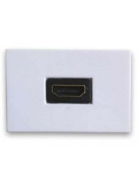 BROBOTIX TAPA HDMI 1 PUERTO CONECTOR HEMBRA BLANCO