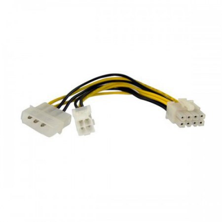 STARTECH  ADAPTADOR DE CORRIENTE EPS DE 4-PIN A 8-PIN DE 6 MACHO - HEMBRA 15CM