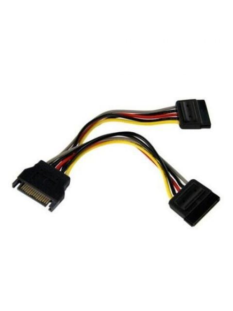 STARTECH  CABLE ADAPTADOR BIFURCADOR DIVISOR DE ALIMENTACION SATA 15CM 2X HEMBRA