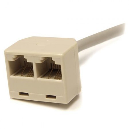 STARTECH  CABLE ADAPTADOR SPLITTER RJ-45 2X HEMBRA - 1X MACHO 33CM GRIS