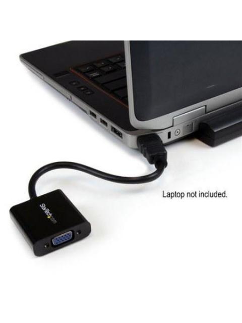 STARTECH  CABLE ADAPTADOR CONVERTIDOR DE VIDEO HDMI MACHO - VGA HEMBRA 1920 X 1200 PIXELES NEGRO