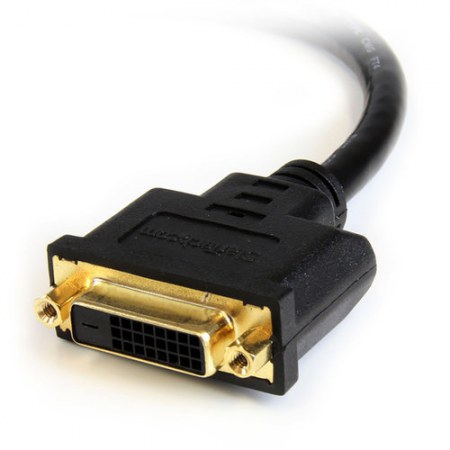STARTECH  ADAPTADOR HDMI MACHO - DVI-D HEMBRA 20CM NEGRO