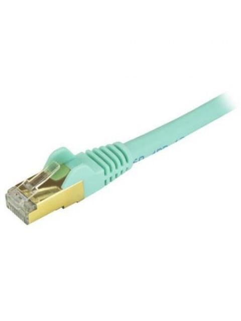 STARTECH  CABLE PATCH CAT6A STP SIN ENGANCHES RJ-45 MACHO - RJ-45 MACHO 30CM TURQUESA