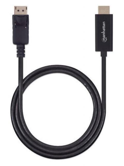 MANHATTAN CABLE DISPLAYPORT 1.2 MACHO - HDMI MACHO 4K 60HZ 1 METRO NEGRO