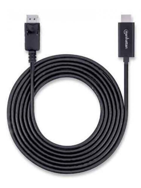 MANHATTAN CABLE DISPLAYPORT 1.2 MACHO - HDMI MACHO 4K 60HZ 3 METROS NEGRO