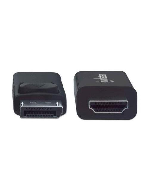 MANHATTAN CABLE DISPLAYPORT 1.2 MACHO - HDMI MACHO 4K 60HZ 3 METROS NEGRO