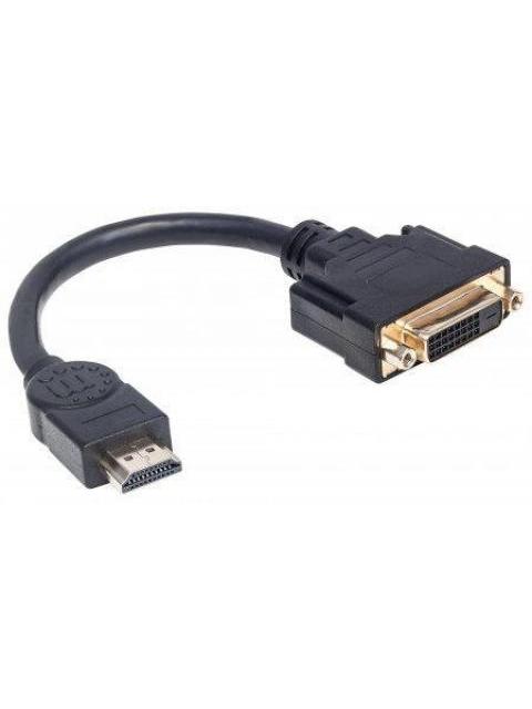 MANHATTAN CABLE HDMI MACHO - DVI-D HEMBRA 20CM NEGRO