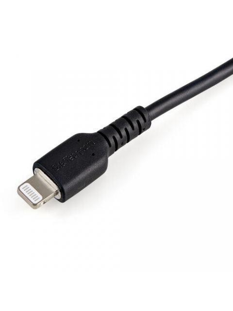 STARTECH  CABLE DE CARGA CERTIFICADO MFI LIGHTNING MACHO - USB A 2.0 MACHO 15CM NEGRO PARA PARA IPOD-IPHONE-IPAD