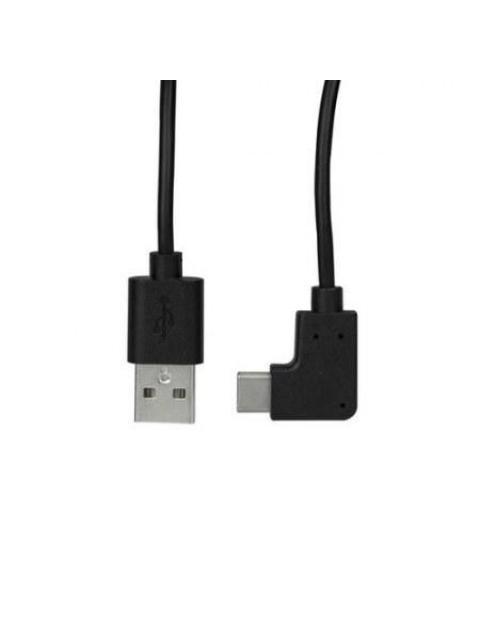 STARTECH  CABLE USB A MACHO - USB C MACHO EN ANGULO A LA DERECHA 1 METRO NEGRO