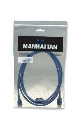 MANHATTAN CABLE USB A MACHO - MICRO USB B MACHO 2 METROS AZUL