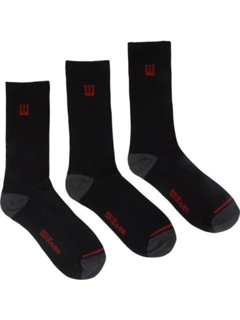 CALCETAS DEPORTIVAS SET 3 PARES NEGRO WILSON