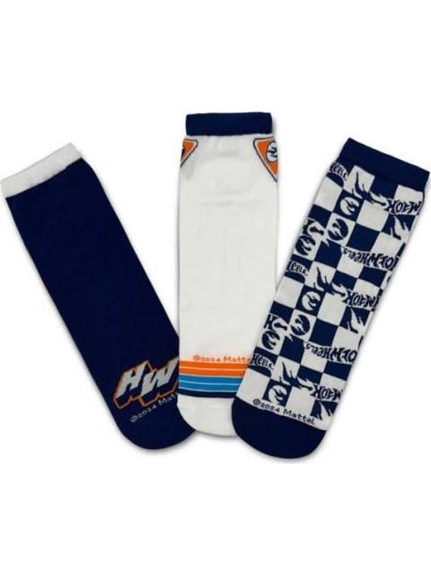 CALCETAS SET 3 PARES AZUL HOT WHEELS