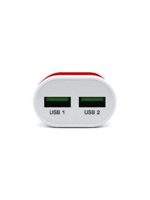 BROBOTIX CARGADOR USB 161264R 2X USB 2.0 ROJO