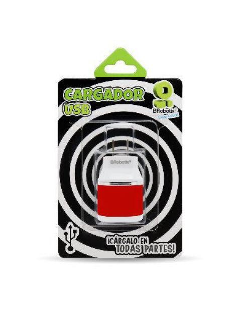 BROBOTIX CARGADOR USB 161264R 2X USB 2.0 ROJO