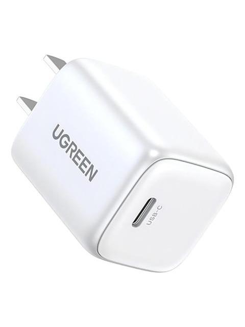 CARGADOR UGREEN NEXODE DE 30W USB-C QUICK CHARGE 4.0 COLOR BLANCO
