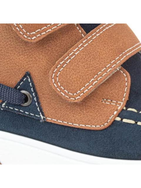 CASUAL BOTIN VELCRO AZUL MARINO BAMBINO