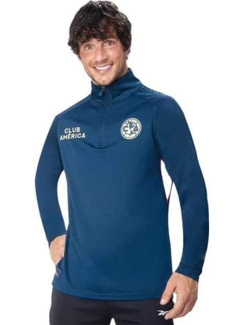 CHAMARRA CLUB AMERICA TOP 1 4 ZIP AZUL CA
