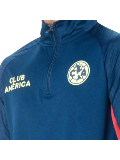 CHAMARRA CLUB AMERICA TOP 1 4 ZIP AZUL CA