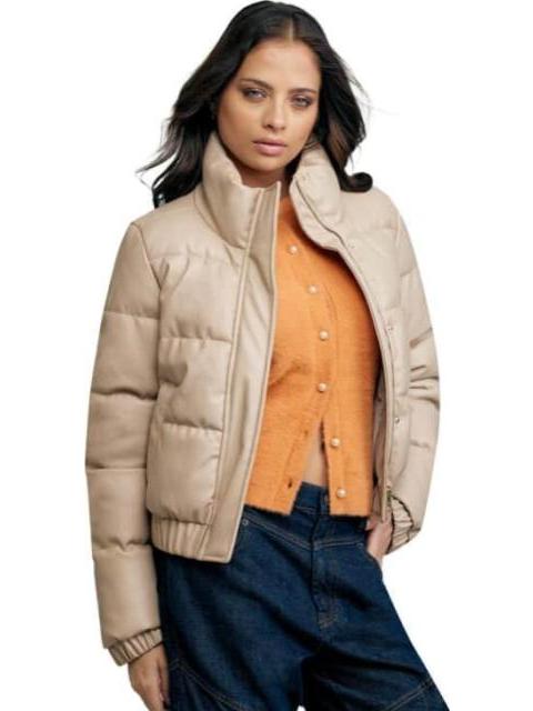 CHAMARRA TACTO PIEL BEIGE HOLLY LAND