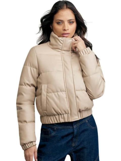 CHAMARRA TACTO PIEL BEIGE HOLLY LAND
