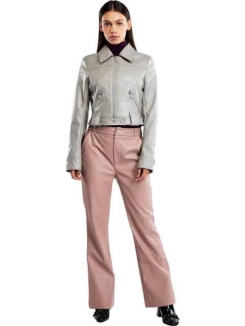 CHAMARRA CROP EFECTO PIEL GRIS HOLLY LAND