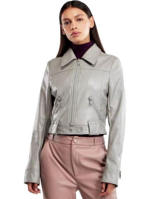 CHAMARRA CROP EFECTO PIEL GRIS HOLLY LAND