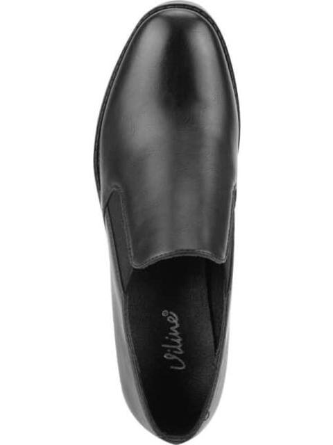 MOCASIN TACON ANCHO CON ELASTICO NEGRO VI LINE