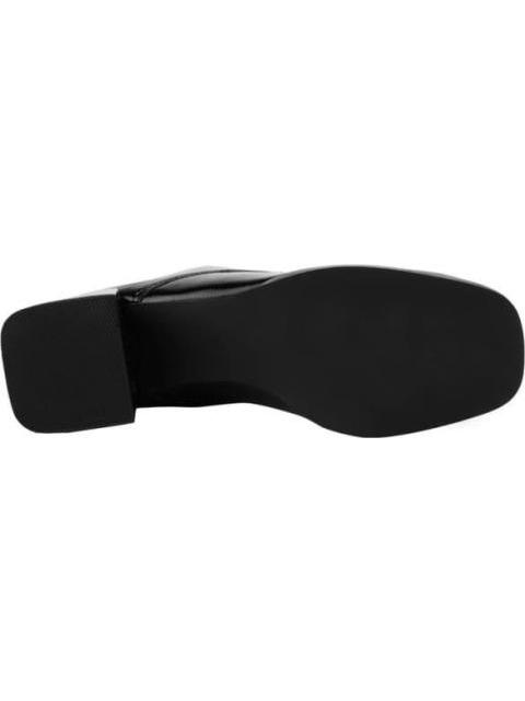 ZAPATO DE CHAROL TACON ANCHO NEGRO VI LINE FASHION