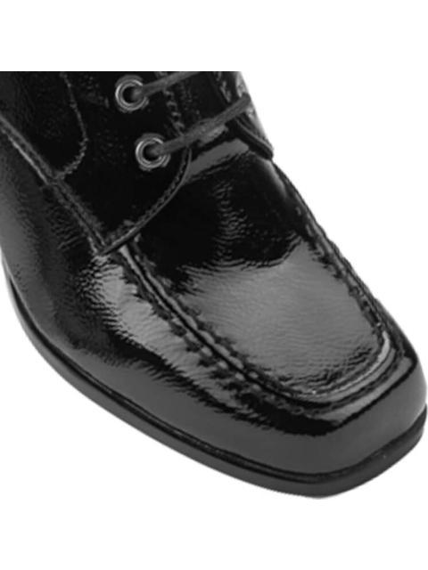 ZAPATO DE CHAROL TACON ANCHO NEGRO VI LINE FASHION