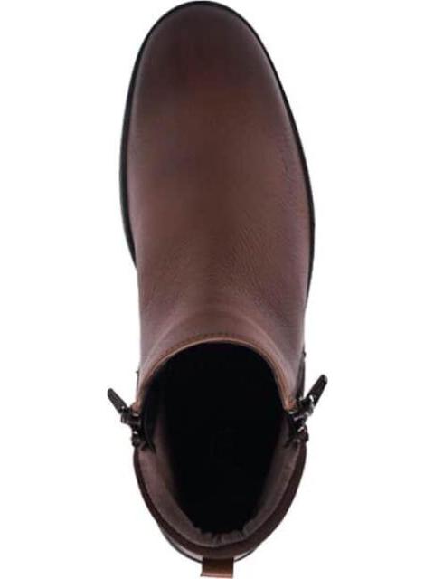 BOTIN DE PIEL DOBLE CIERRE CAFE FLEXI