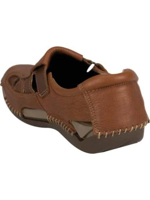 CHOCLO DE PIEL PESCADOR ARTESANAL COGNAC LOBO SOLO