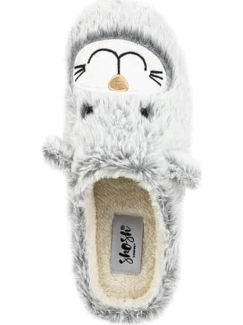 PANTUFLA GATO GRIS SHOSH CONFORT