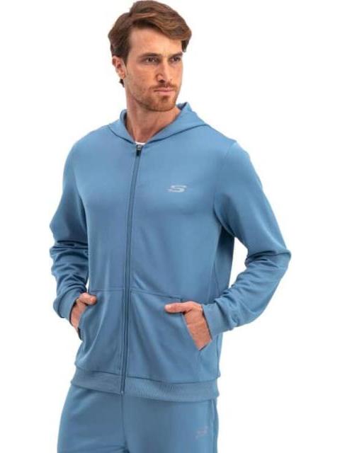 CONJUNTO TRACKSUIT AZUL SKECHERS1