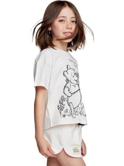 CONJUNTO TRAJE CONJUNTO 2 PZAS PLAYERA Y SHORT CORAL WINNIE THE POOH