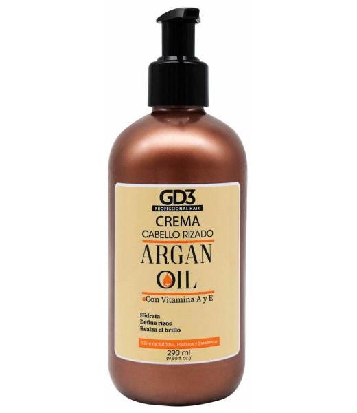 CREMA PARA PEINAR RIZOS ACEITE DE ARGAN 290 ML GD3