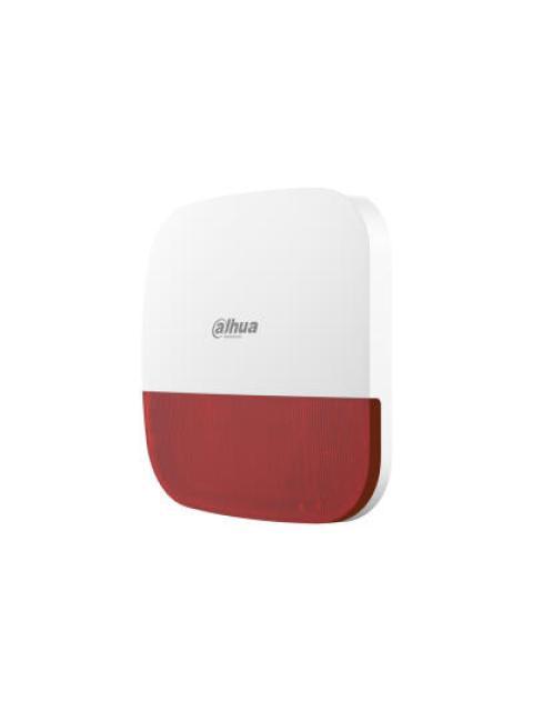 DAHUA DHIARA13W2 SIRENA INALAMBRICA PARA EXTERIOR CON ESTROBO ROJO- 110DB - MULTIPLES SONIDOS DE ALARMA- IP65- ALARMA DE BATERIA BAJA NB