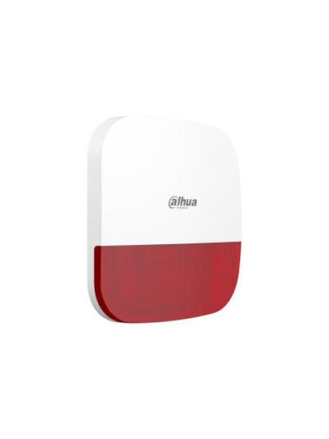 DAHUA DHIARA13W2 SIRENA INALAMBRICA PARA EXTERIOR CON ESTROBO ROJO- 110DB - MULTIPLES SONIDOS DE ALARMA- IP65- ALARMA DE BATERIA BAJA NB