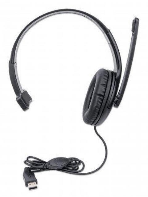 MAHATTAN MONOAURAL 179874 ALAMBRICO 1.5 METROS USB-A NEGRO