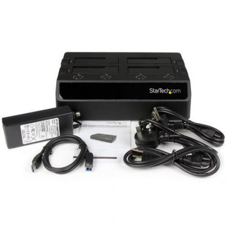 STARTECH  BASE DE ACOPLAMIENTO USB 3.0 CON 4 BAHIAS SATA 6GBPS DE 2.5-3.5