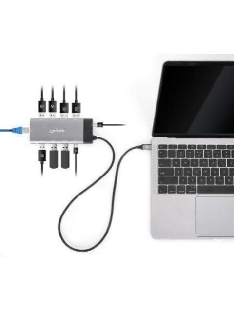 DOCKING USB-C 130714 2XHDMI 5XUSB-A USB-C USB-C PD GRIS