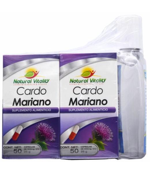 DUO CARDO MARIANO 50 CAP MAS GEL ANTIBACTERIAL NATURAL VITALITY