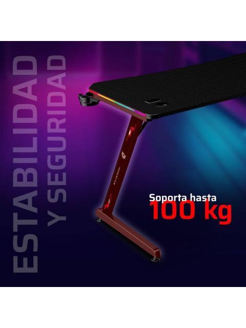 ESCRITORIO GAMER ERGONOMICO OLYMPUS SPOT GLOW PRO MRX8000 BALAM RUSH LEGEND SERIES ESCRITORIO GAMER ERGONOMICO 120 X 60CM ILUMINACION RGB PORTA VASOS