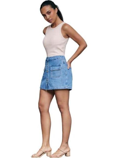 FALDA SHORT MEZCLILLA GRIS ATMOSPHERE DNM