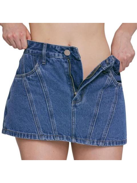 FALDA SHORT MEZCLILLA GRIS ATMOSPHERE DNM