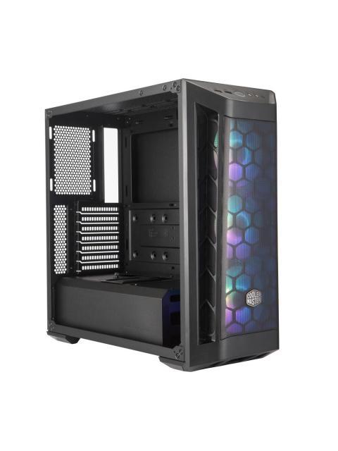 GABINETE COOLER MASTER MASTERBOX MB511 ARGB MIDI-TOWER ATX-EATX-MICRO-ATX-MINI-ITX-SSI-CEB USB 3.0 SIN FUENTE 3 VENTILADORES INSTALADOS NEGRO