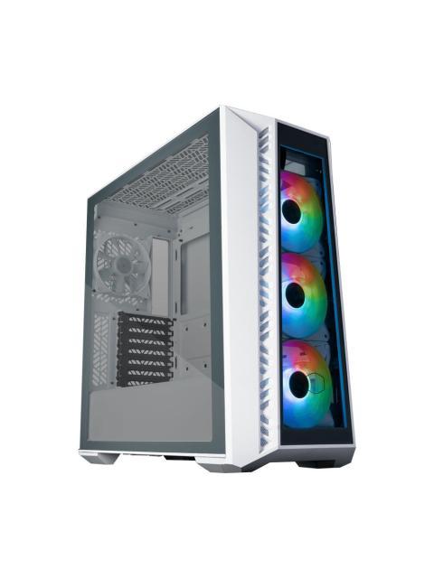 GABINETE COOLER MASTER MASTERBOX MB520 ARGB BLANCO MIDI-TOWER ATX-EATX-MICRO-ATX-MINI-ITX-SSI-CEB USB 3.0 SIN FUENTE 4 VENTILADORES INSTALADOS BLANCO